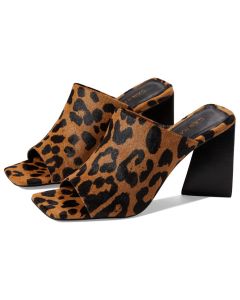 Carrano Mila Leather Slide Sandal - Leopard