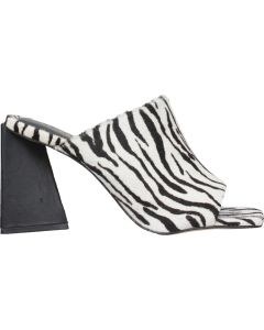 Carrano Mila Leather Slide Sandal - Zebra